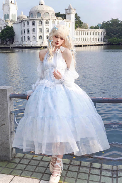 Gothic Lolita Dress - Glacier Blue Bubble Love, Blue, Detachable Detail, Sweet Style - additional product view 2