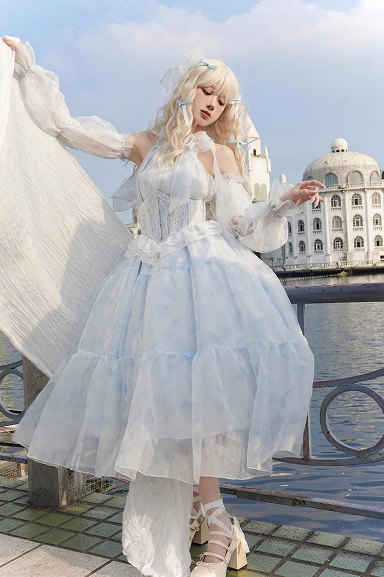 Gothic Lolita Dress - Glacier Blue Bubble Love, Blue, Detachable Detail, Sweet Style - additional product view 5