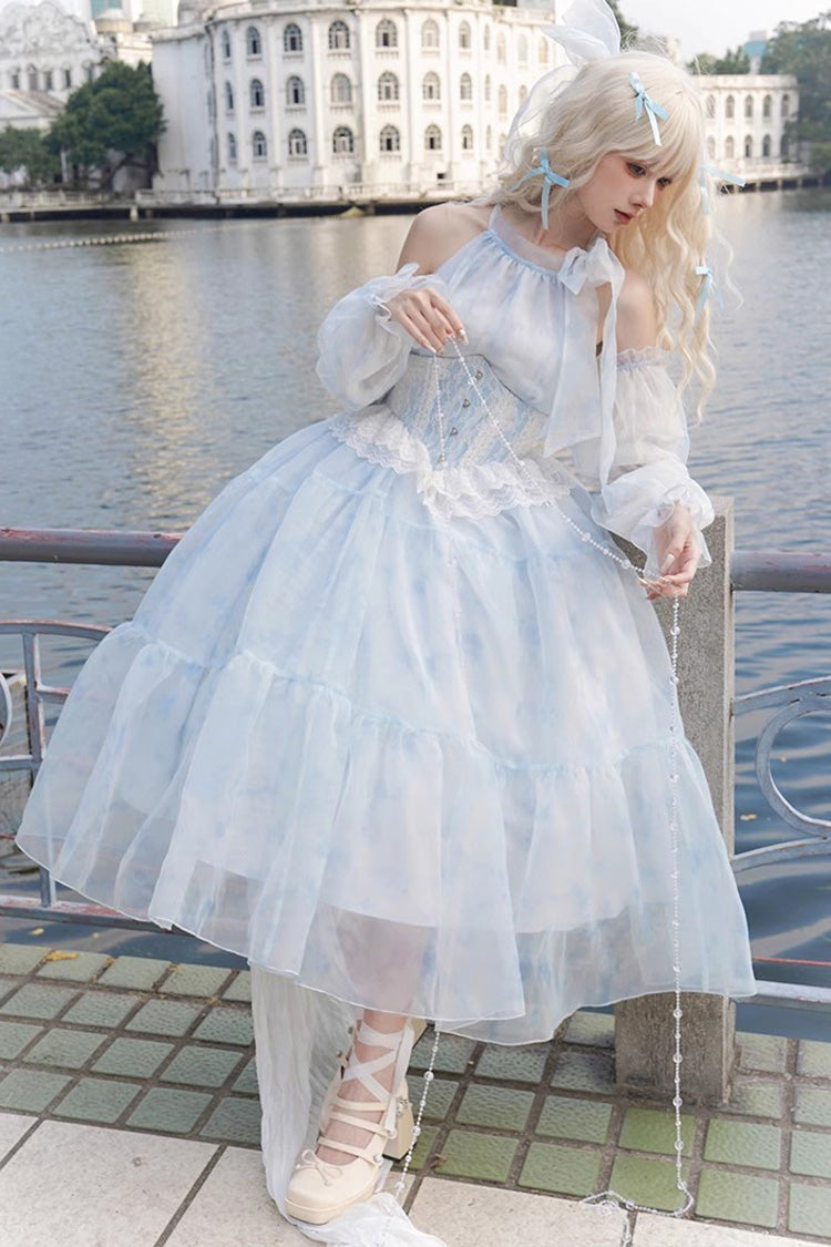 Gothic Lolita Dress - Glacier Blue Bubble Love, Blue, Detachable Detail, Sweet Style - additional product view 6