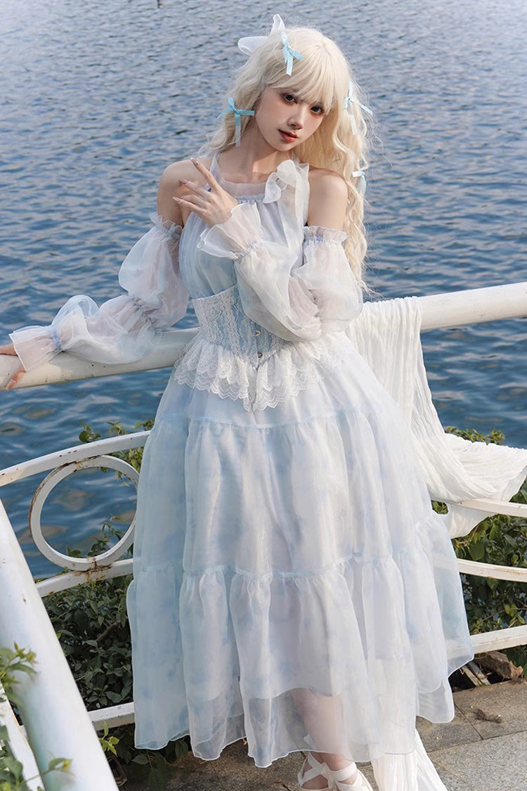 Gothic Lolita Dress - Glacier Blue Bubble Love, Blue, Detachable Detail, Sweet Style - additional product view 7