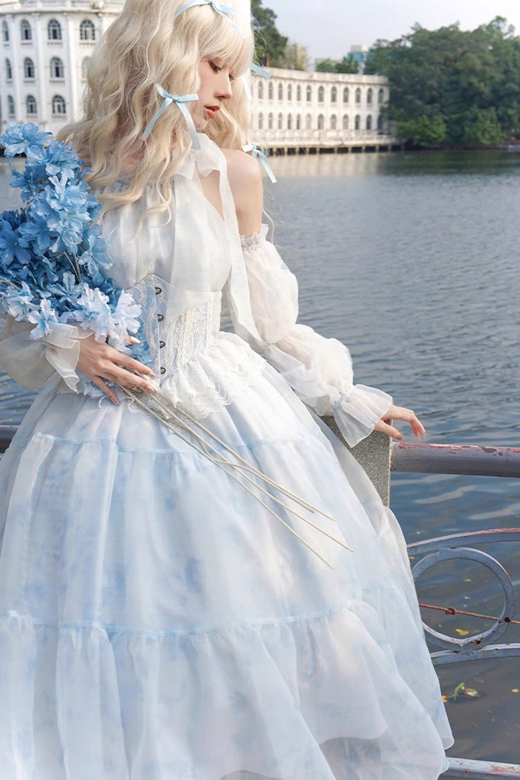 Gothic Lolita Dress - Glacier Blue Bubble Love, Blue, Detachable Detail, Sweet Style - additional product view 8