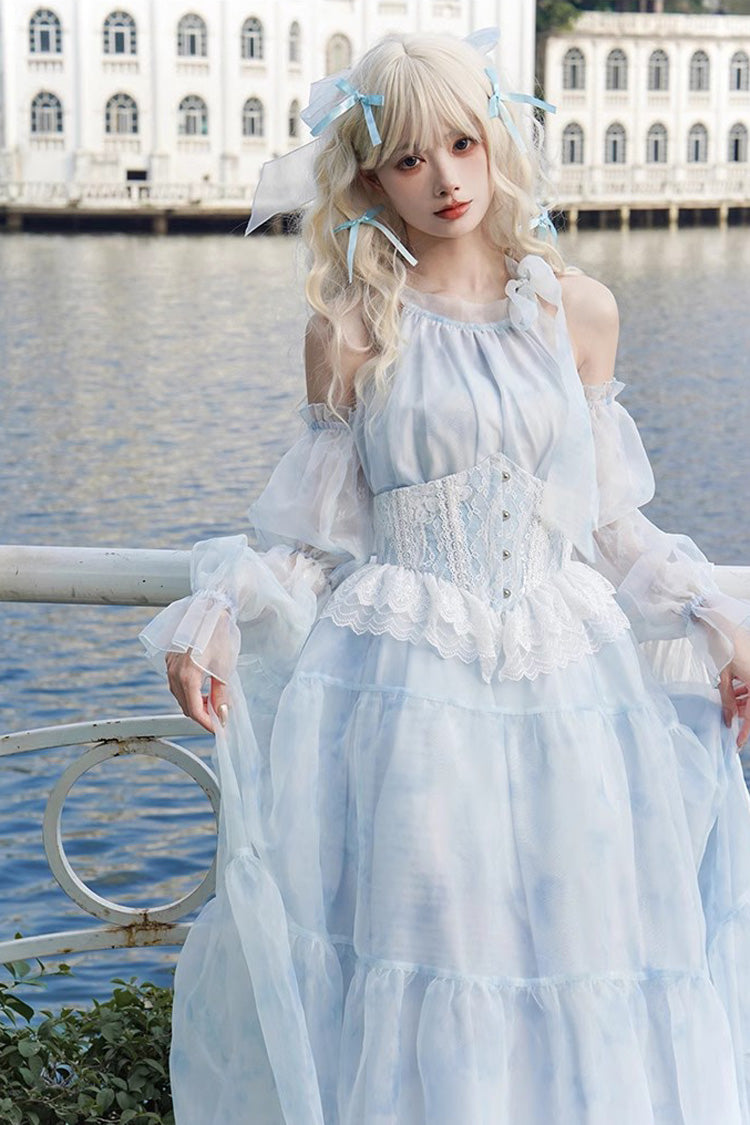 Gothic Lolita Dress - Glacier Blue Bubble Love, Blue, Detachable Detail, Sweet Style - additional product view 9