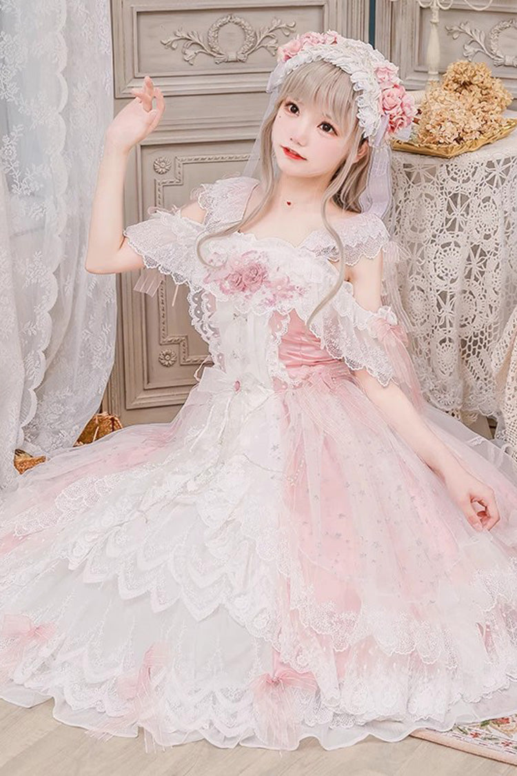 Gothic Lolita Dress - Glazed Phantom, Pink, Lace Trim, Ruffled, Sweet Style - additional product view 2