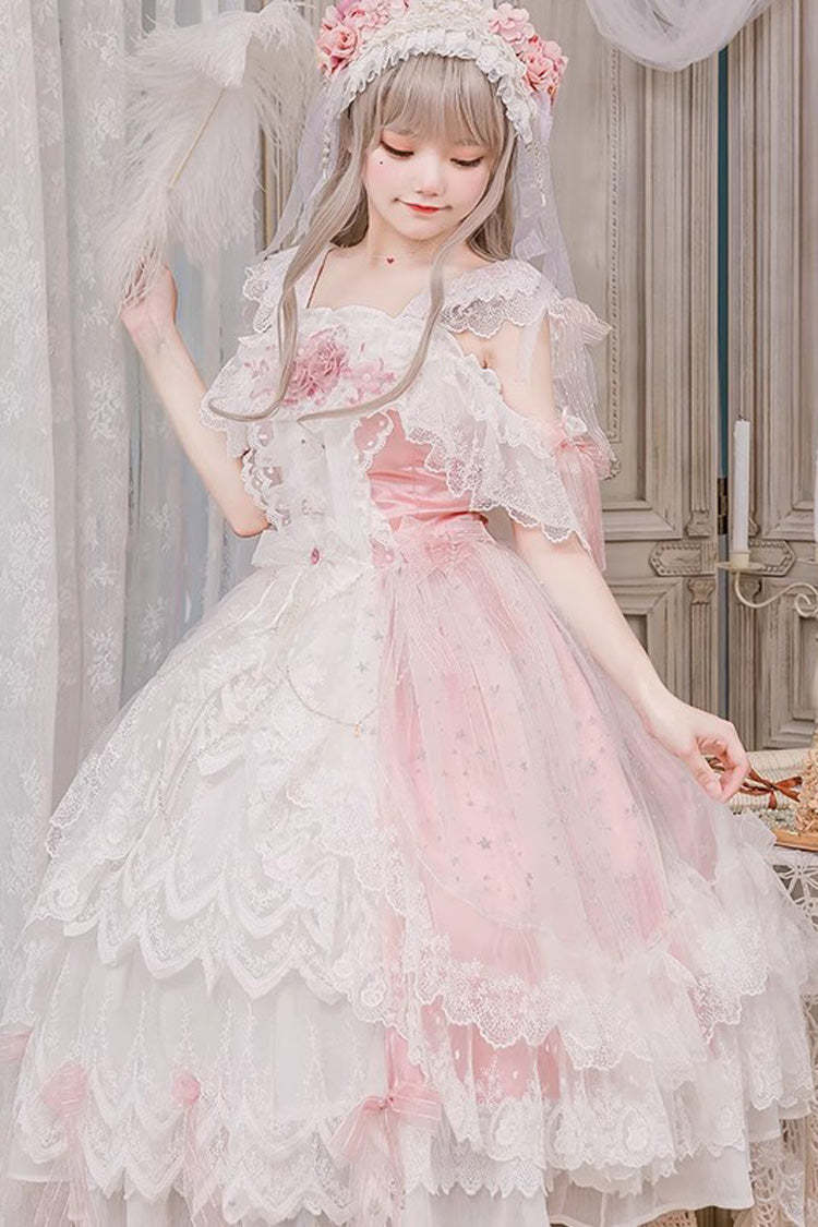 Gothic Lolita Dress - Glazed Phantom, Pink, Lace Trim, Ruffled, Sweet Style - additional product view 4
