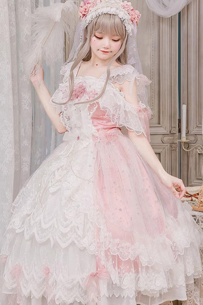 Gothic Lolita Dress - Glazed Phantom, Pink, Lace Trim, Ruffled, Sweet Style - additional product view 4