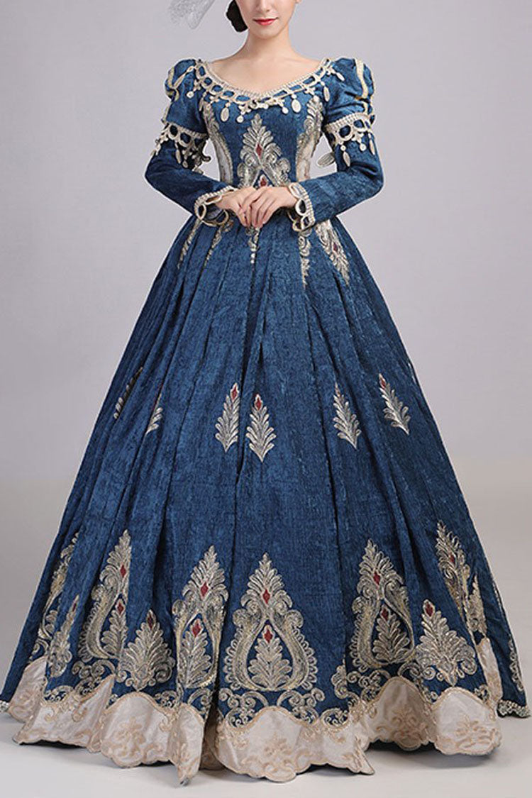 Gothic Lolita Dress - High Waisted Hollow Embroidery, 2 Colors, High Waist, Embroidered - main product image