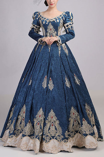 Gothic Lolita Dress - High Waisted Hollow Embroidery, 2 Colors, High Waist, Embroidered - main product image