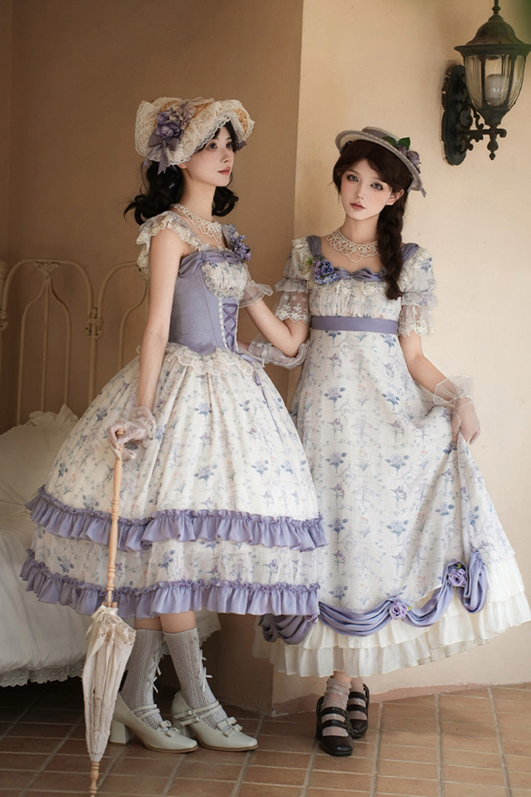 Gothic Lolita Dress - Iris Secrets, 2 Colors, Bow Detail, Lace Trim, Ruffled - additional product view 7