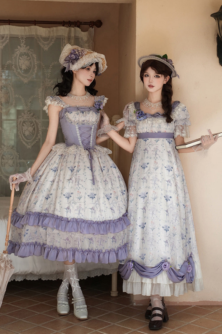 Gothic Lolita Dress - Iris Secrets, 2 Colors, Bow Detail, Lace Trim, Ruffled - additional product view 8