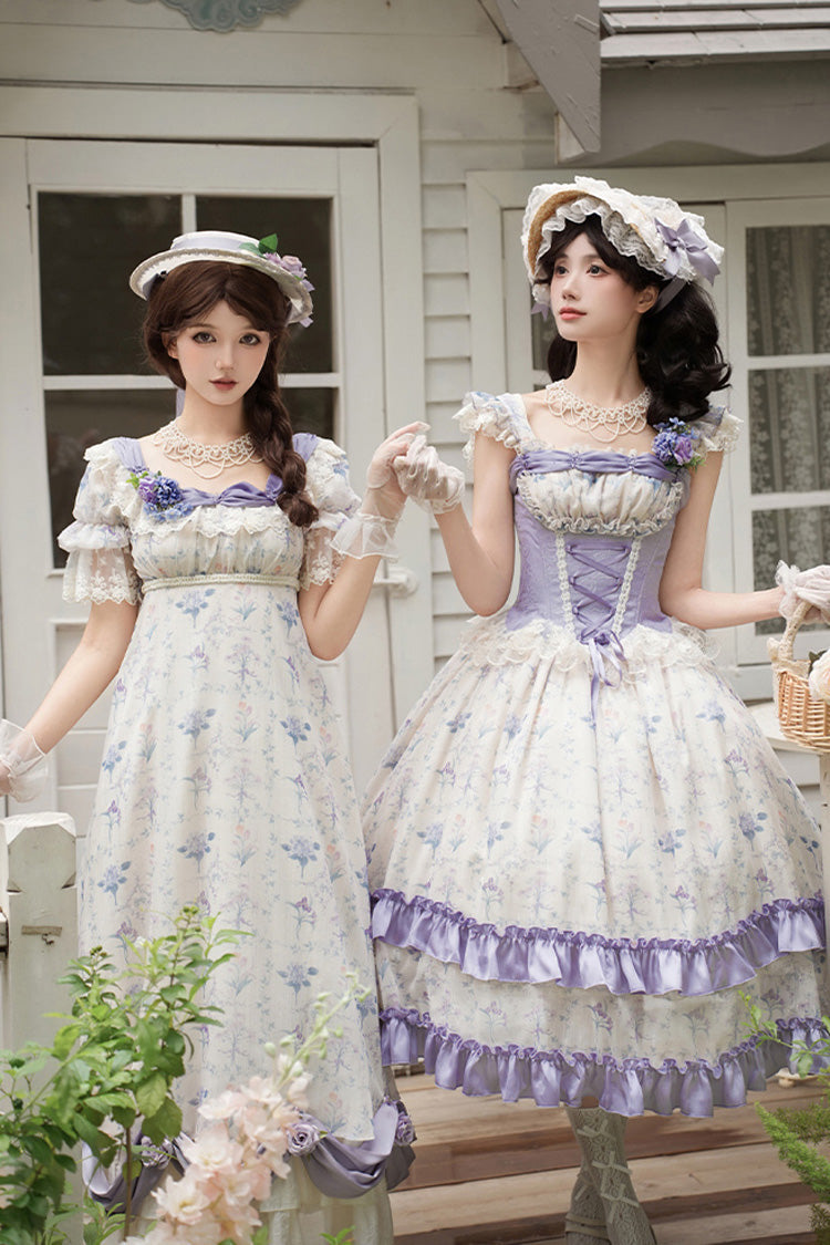 Gothic Lolita Dress - Iris Secrets, 2 Colors, Bow Detail, Lace Trim, Ruffled - additional product view 10