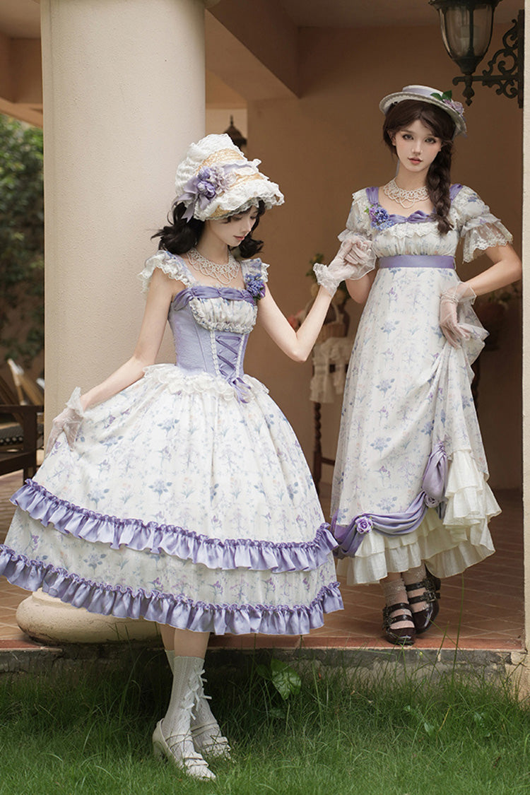 Gothic Lolita Dress - Iris Secrets, 2 Colors, Bow Detail, Lace Trim, Ruffled - additional product view 12