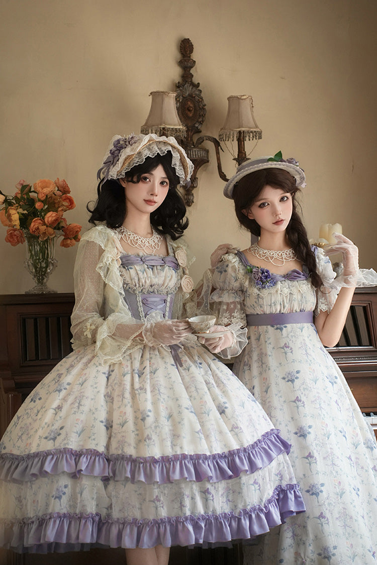 Gothic Lolita Dress - Iris Secrets, 2 Colors, Bow Detail, Lace Trim, Ruffled - additional product view 13