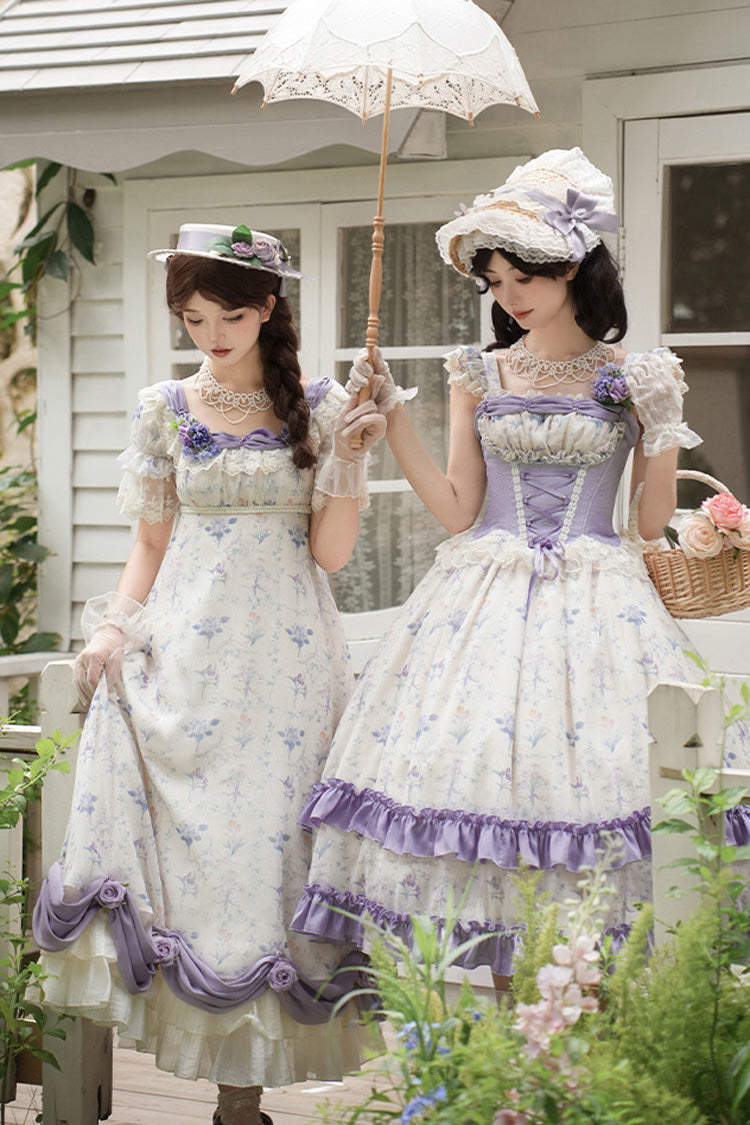 Gothic Lolita Dress - Iris Secrets, 2 Colors, Bow Detail, Lace Trim, Ruffled - additional product view 15