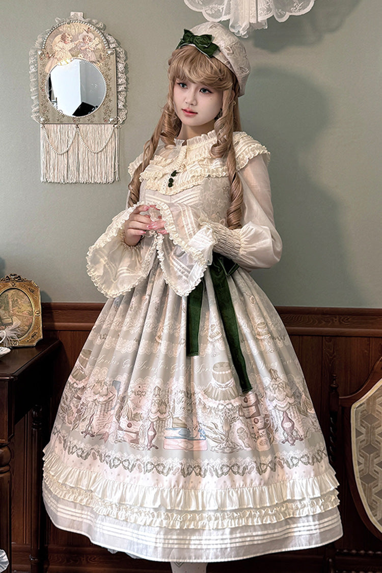 Gothic Lolita Dress - Iris Study, 2 Colors, Short Version, Long Version, Long Length - additional product view 2