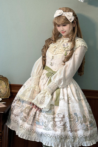 Gothic Lolita Dress - Iris Study, 2 Colors, Short Version, Long Version, Long Length - additional product view 3