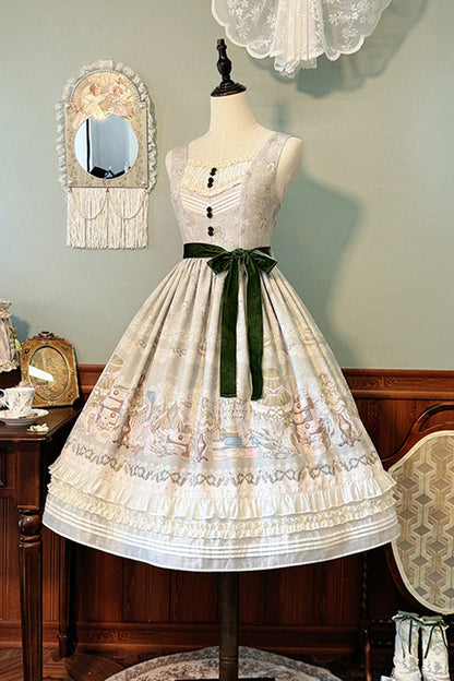 Gothic Lolita Dress - Iris Study, 2 Colors, Short Version, Long Version, Long Length - additional product view 11