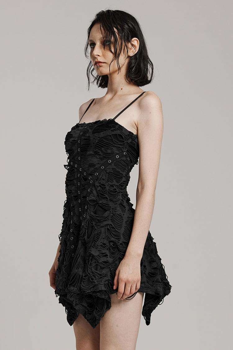 Gothic Lolita Dress - Irregular Mesh Webbing, 2 Colors, Women's Style - additional product view 2