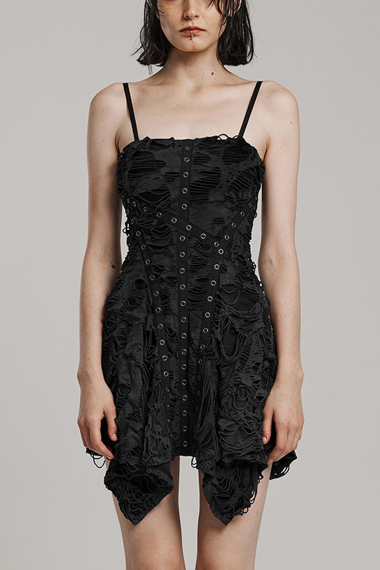 Gothic Lolita Dress - Irregular Mesh Webbing, 2 Colors, Women's Style - main product image
