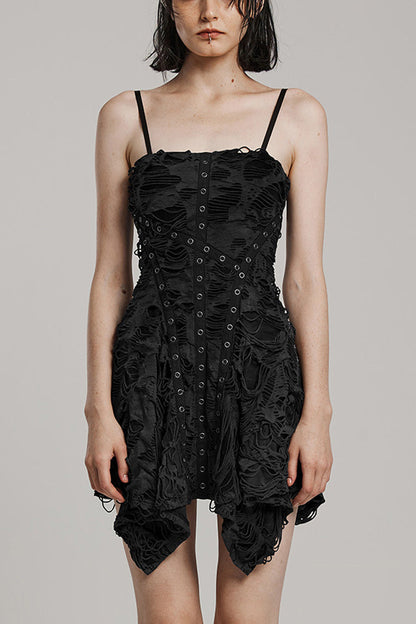 Gothic Lolita Dress - Irregular Mesh Webbing, 2 Colors, Women's Style - main product image