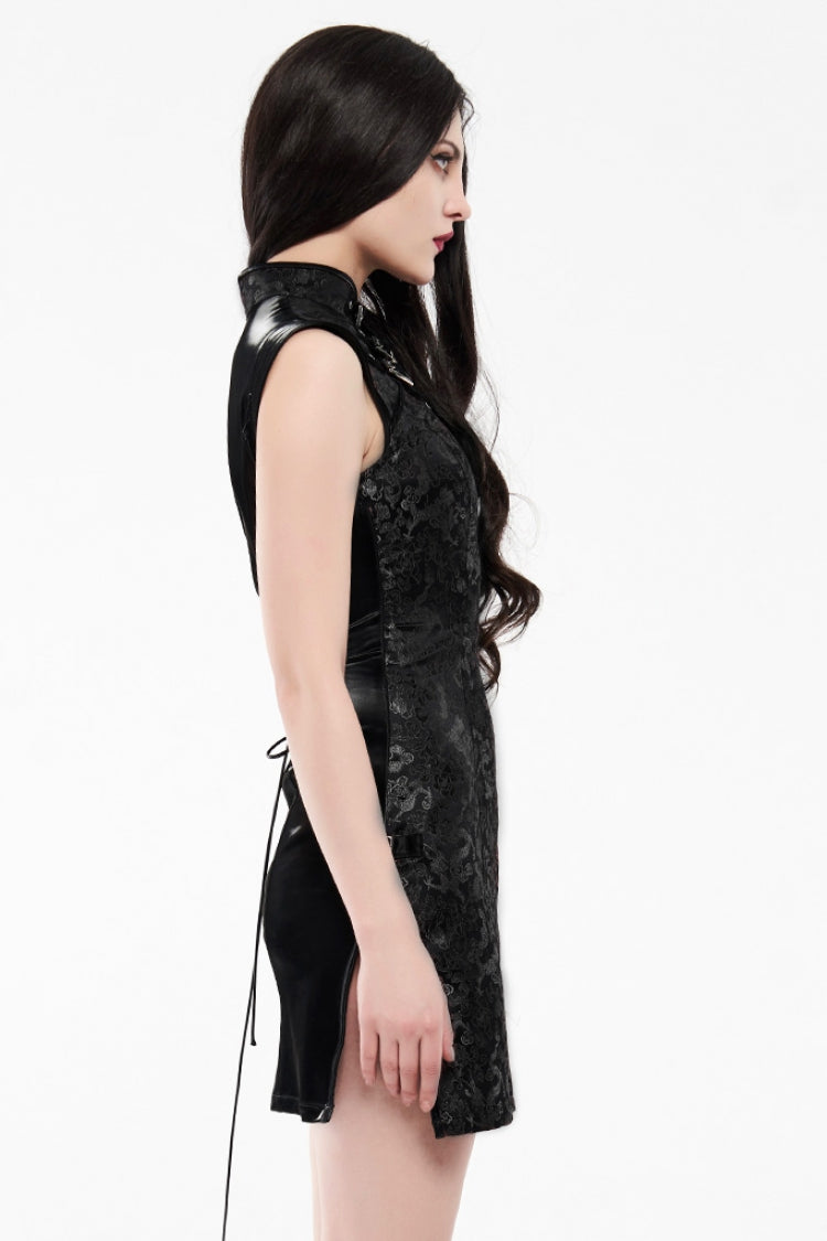 Gothic Lolita Dress - Jacquard Dragon Print Slim, 2 Colors, Women's Style, Printed - additional product view 2