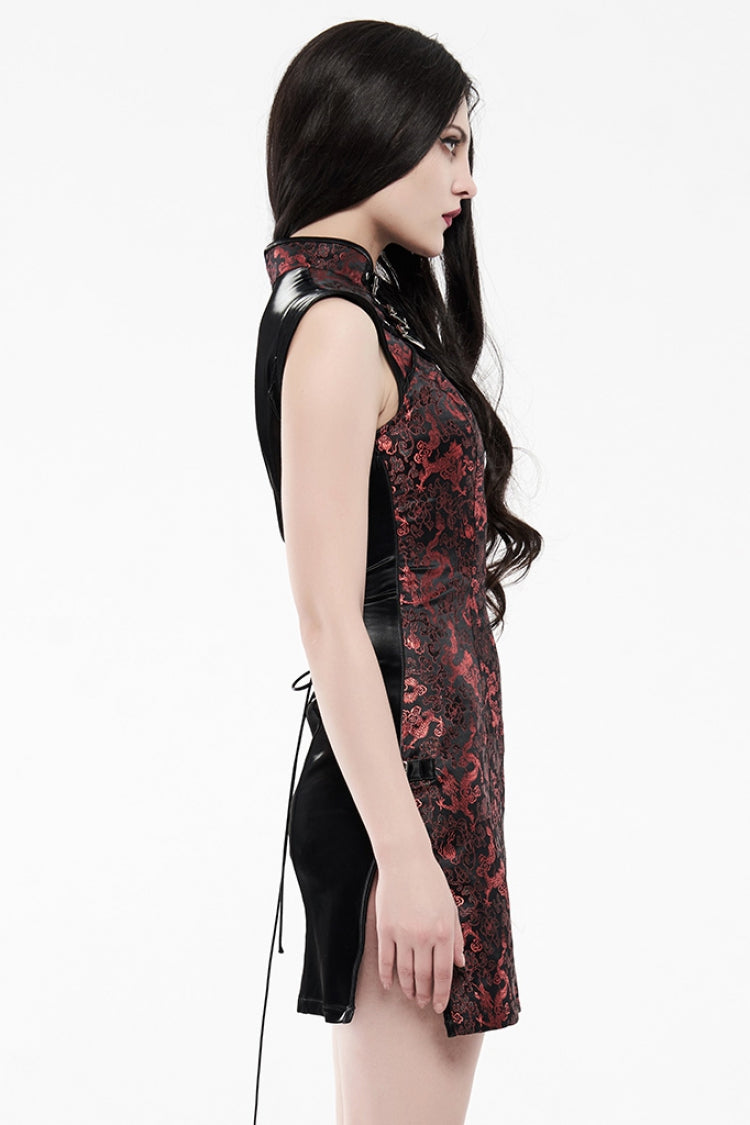 Gothic Lolita Dress - Jacquard Dragon Print Slim, 2 Colors, Women's Style, Printed - additional product view 7