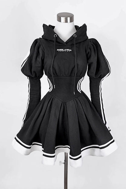 Gothic Lolita Dress - Japanese, 3 Colors, Punk Style, Bow Detail, Ruffled - additional product view 2