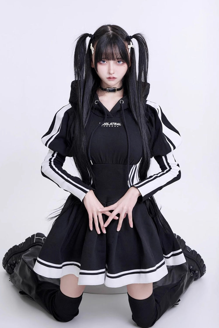 Gothic Lolita Dress - Japanese, 3 Colors, Punk Style, Bow Detail, Ruffled - additional product view 6