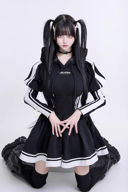 Gothic Lolita Dress - Japanese, 3 Colors, Punk Style, Bow Detail, Ruffled - additional product view 6