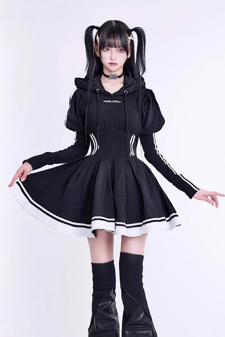 Gothic Lolita Dress - Japanese, 3 Colors, Punk Style, Bow Detail, Ruffled - additional product view 7