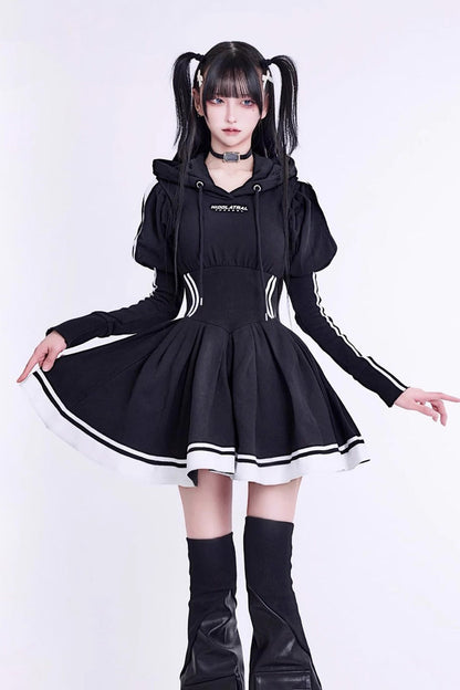 Gothic Lolita Dress - Japanese, 3 Colors, Punk Style, Bow Detail, Ruffled - additional product view 7