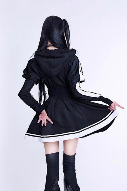 Gothic Lolita Dress - Japanese, 3 Colors, Punk Style, Bow Detail, Ruffled - additional product view 8