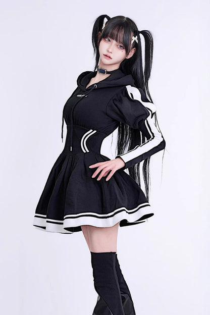 Gothic Lolita Dress - Japanese, 3 Colors, Punk Style, Bow Detail, Ruffled - additional product view 9