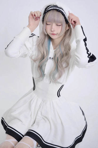 Gothic Lolita Dress - Japanese, 3 Colors, Punk Style, Bow Detail, Ruffled - additional product view 13