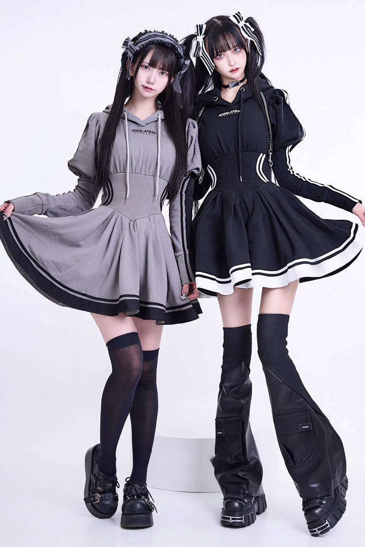 Gothic Lolita Dress - Japanese, 3 Colors, Punk Style, Bow Detail, Ruffled - main product image