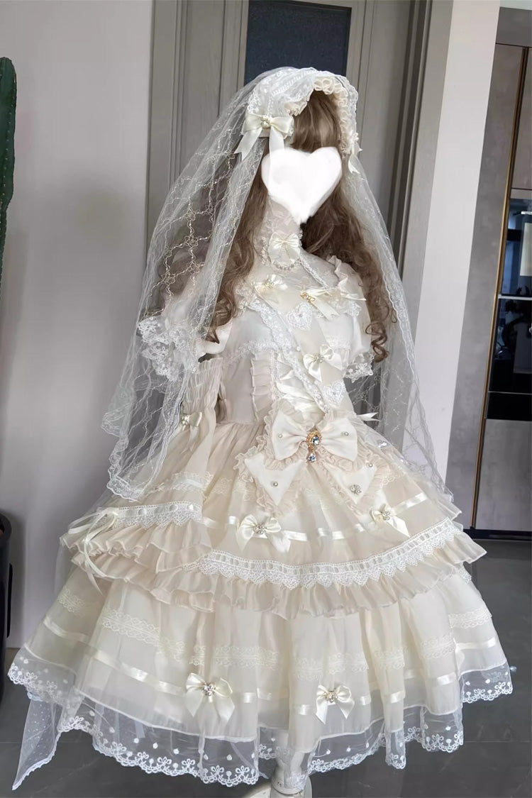 Gothic Lolita Dress - Jewel Ballet Doll, Ivory, Sweet Style, Ballet-Inspired Style - main product image