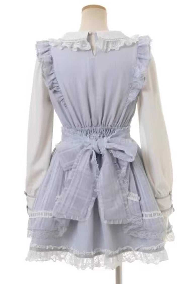 Gothic Lolita Dress - Jirai Kei, 3 Colors, Long Sleeves, Bow Detail, Lace Trim - additional product view 3