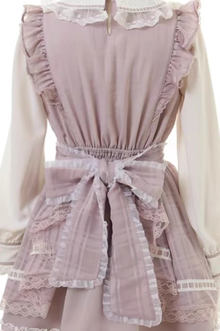 Gothic Lolita Dress - Jirai Kei, 3 Colors, Long Sleeves, Bow Detail, Lace Trim - additional product view 5