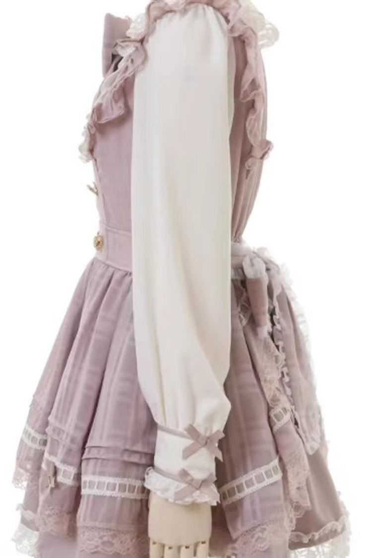 Gothic Lolita Dress - Jirai Kei, 3 Colors, Long Sleeves, Bow Detail, Lace Trim - additional product view 6