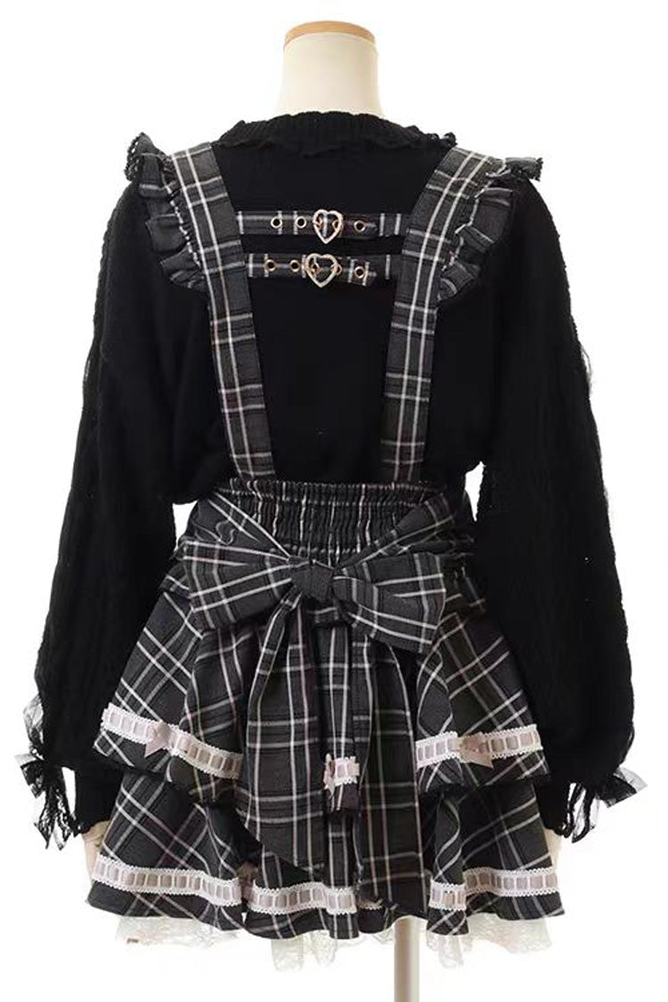 Gothic Lolita Dress - Jirai Kei High Waisted, 3 Colors, High Waist, Layered, Lace-Up - additional product view 6