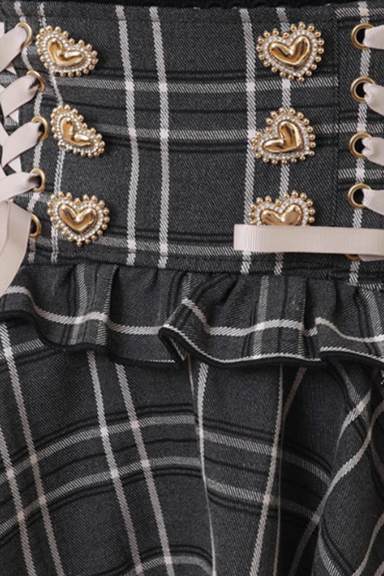 Gothic Lolita Dress - Jirai Kei High Waisted, 3 Colors, High Waist, Layered, Lace-Up - additional product view 7