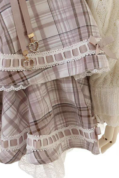Gothic Lolita Dress - Jirai Kei High Waisted, 3 Colors, High Waist, Layered, Lace-Up - additional product view 11