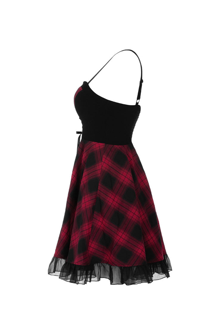 Gothic Lolita Dress - Lattice Plaid Stitching Binding, 2 Colors, Plaid, Women's Style - additional product view 10