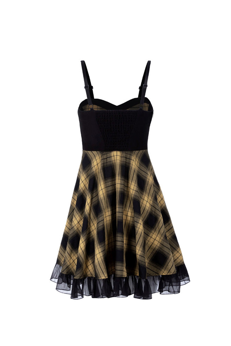Gothic Lolita Dress - Lattice Plaid Stitching Binding, 2 Colors, Plaid, Women's Style - additional product view 14