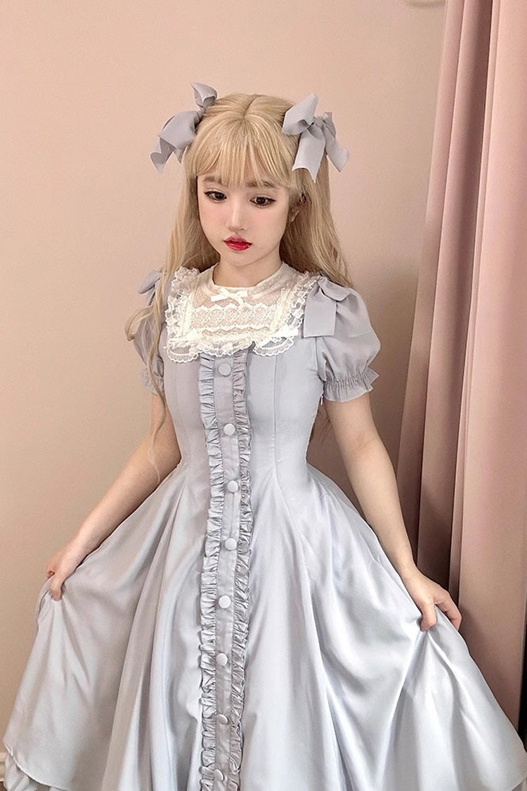 Gothic Lolita Dress - Light Blue Annie's Gift, Blue, Plus Size, Sweet Style, Bow Detail - additional product view 3