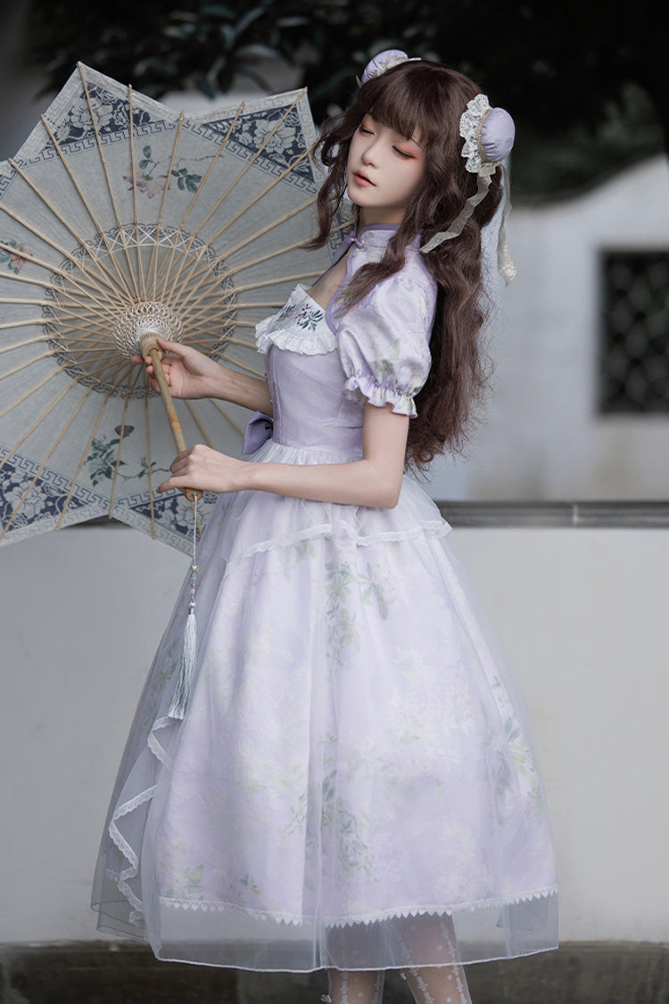 Gothic Lolita Dress - Lilac, Purple, Sweet Style, Chinese-Inspired Style, Embroidered - additional product view 2