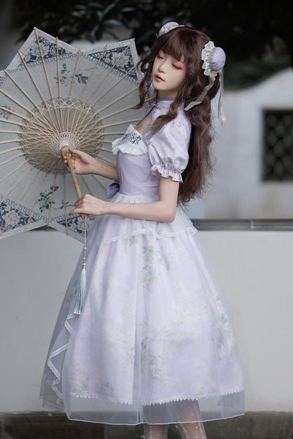 Gothic Lolita Dress - Lilac, Purple, Sweet Style, Chinese-Inspired Style, Embroidered - additional product view 2
