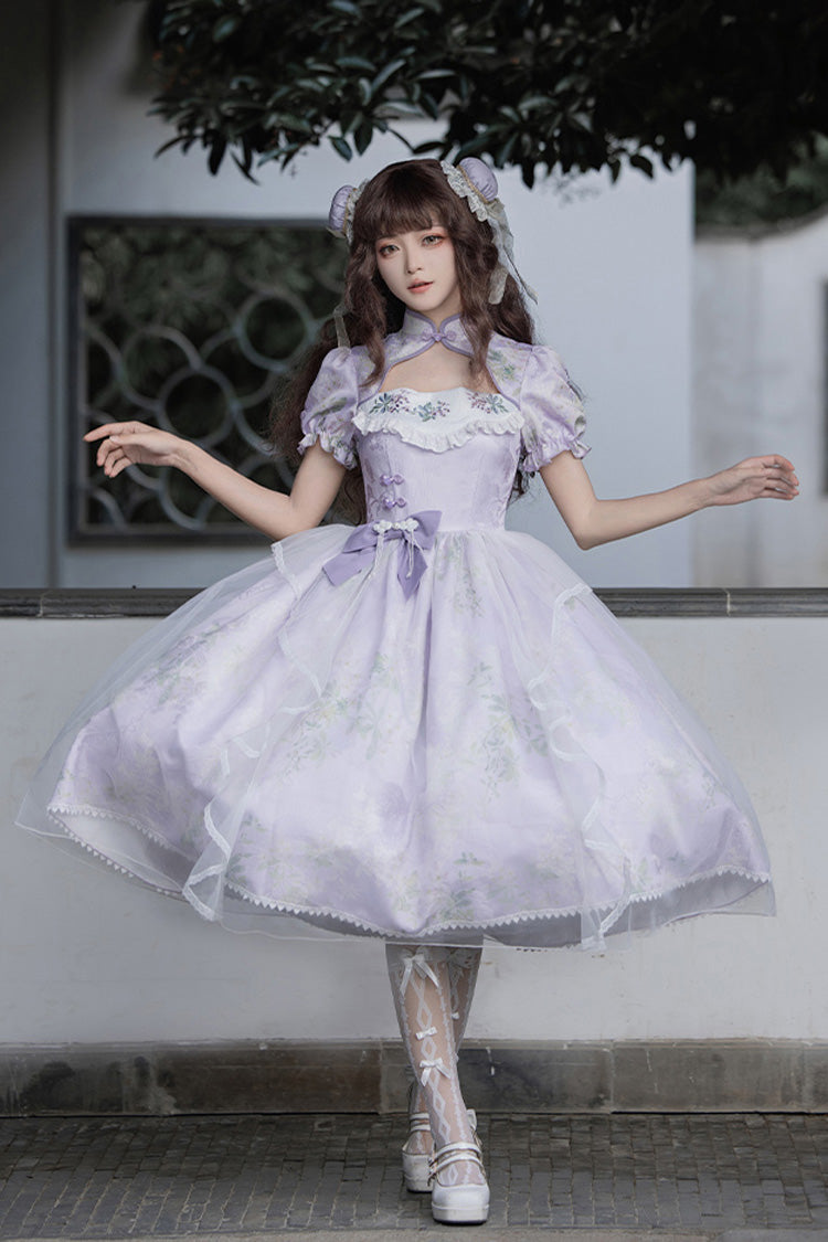 Gothic Lolita Dress - Lilac, Purple, Sweet Style, Chinese-Inspired Style, Embroidered - additional product view 3