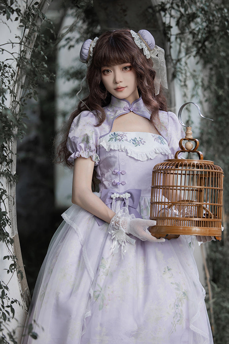 Gothic Lolita Dress - Lilac, Purple, Sweet Style, Chinese-Inspired Style, Embroidered - additional product view 5