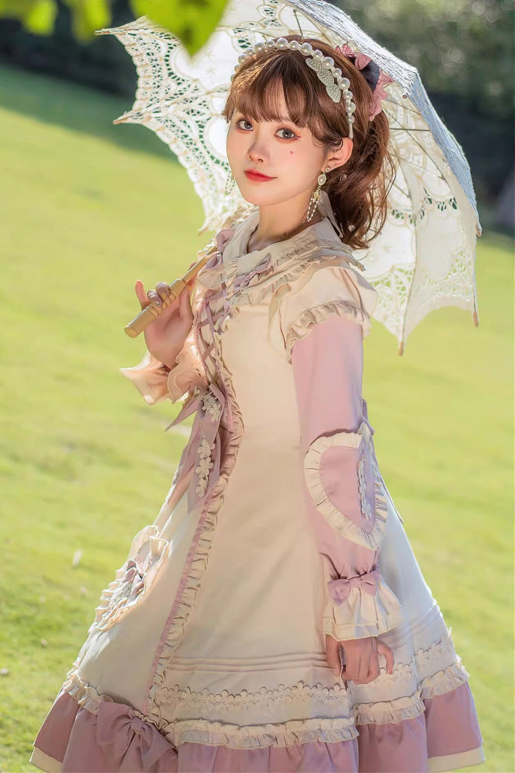 Gothic Lolita Dress - Little Florist, 2 Colors, Plus Size, Sweet Style, Bow Detail - additional product view 9