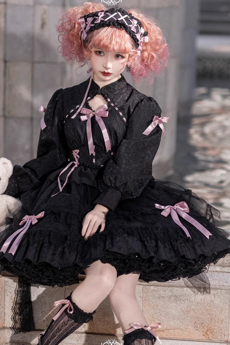 Gothic Lolita Dress - Love Song, 3 Colors, Ruffled, Layered, Long Sleeves - additional product view 3